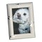 Contemporary Home Living 5" x 7" Rectangular Silver with Puppy Paw Print Border Photo Frame